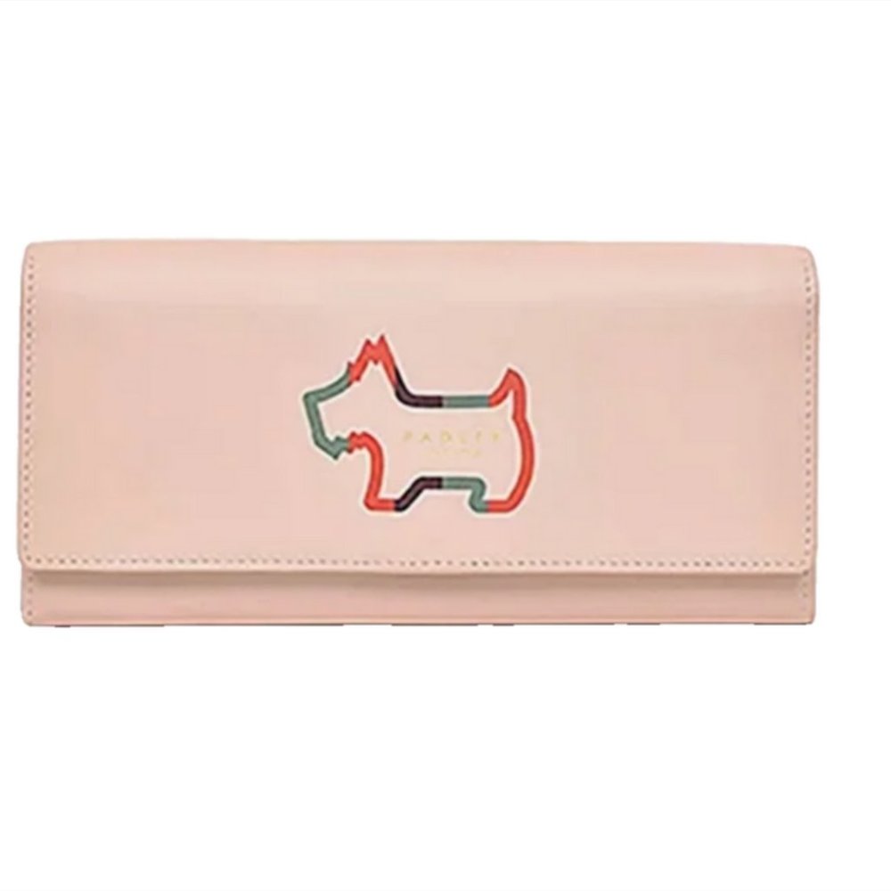 Radley London Shadow Stripe Large Flap-Over Wallet Blush